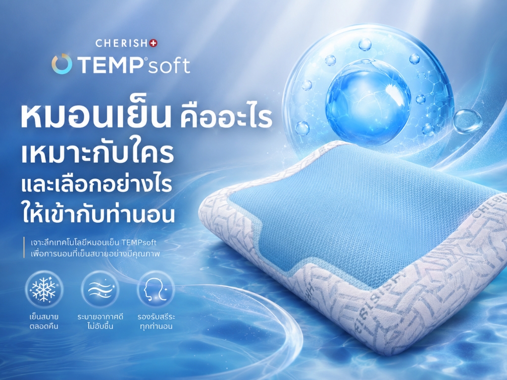 หมอนเย็น TEMPsoft เพื่อการนอนสบาย